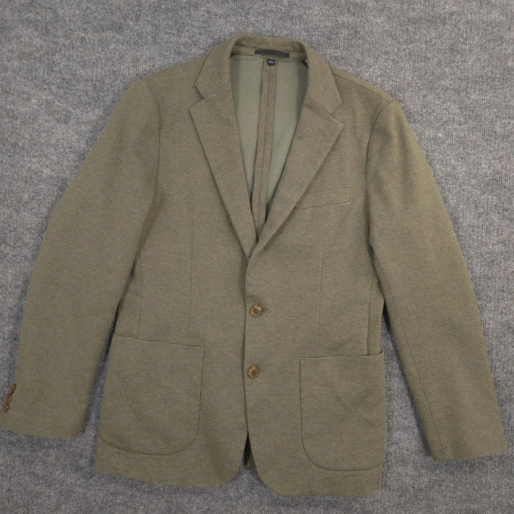 J Crew Thompson Knit Blazer Mens 38R Olive Heather Slim Fit Business Casual